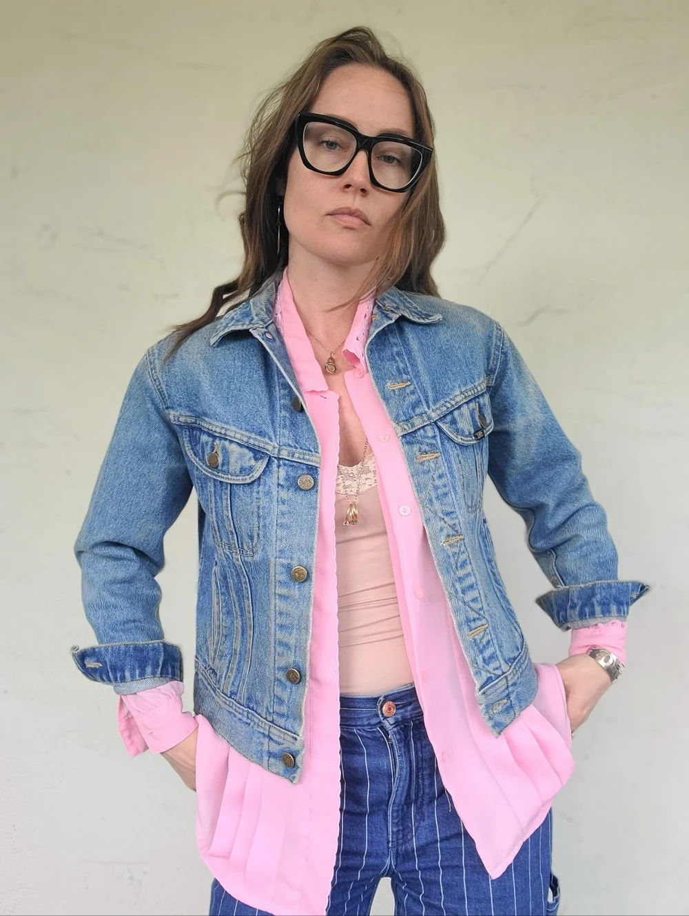 The LEE Riders Vintage 80s Denim Jacket S/M - Picture 12 of 16